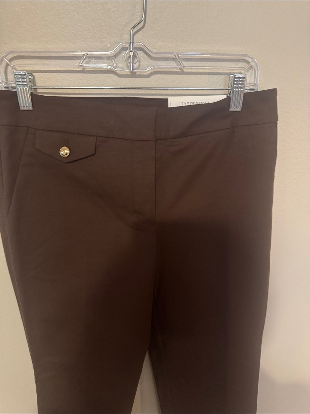 LOFT Chocolate Brown Cropped Slim Ankle Pants - Picture 6 of 13